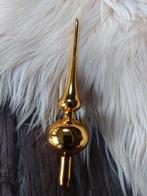 Oude goudkleurige kerstpiek.  Lengte 26 cm., Ophalen, Gebruikt