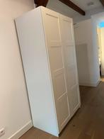 Witte, dubbele IKEA PAX kast met Bergsbo deuren, Ophalen, Gebruikt, 100 tot 150 cm, 200 cm of meer