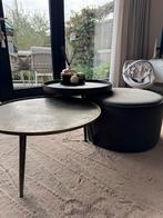 Set van 3 salon/bijzettafels, Ophalen, Zo goed als nieuw, Rond, Metaal