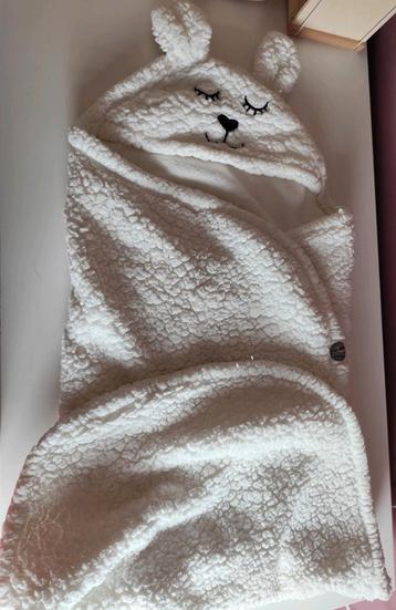 Te koop! Jollein wikkeldeken (teddy, wit) beschikbaar voor biedingen