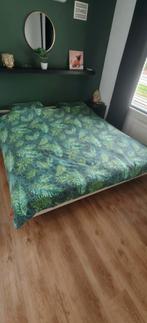 Waterbed compleet met 30 mm massief grenen ombouw., Ophalen, Solo-systeem, Gebruikt, 210 cm