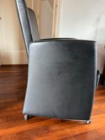 4 Verstelbare (leren) eetkamerstoel, Huis en Inrichting, Stoelen, Ophalen, Gebruikt, Zwart, Leer