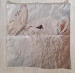 2 Nieuwe kussenhoes "POES MET VLINDER", Ophalen of Verzenden, Nieuw, Wit, Vierkant