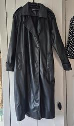 nep leren lange dames jas mt.S, Kleding | Dames, Ophalen of Verzenden, Zo goed als nieuw, Maat 38/40 (M), Zwart