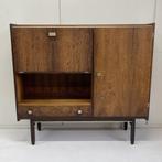 Highboard vintage midcentury barkast klep wandkast Rosewood, Huis en Inrichting, Kasten | Wandmeubels, Overige materialen, 100 tot 150 cm