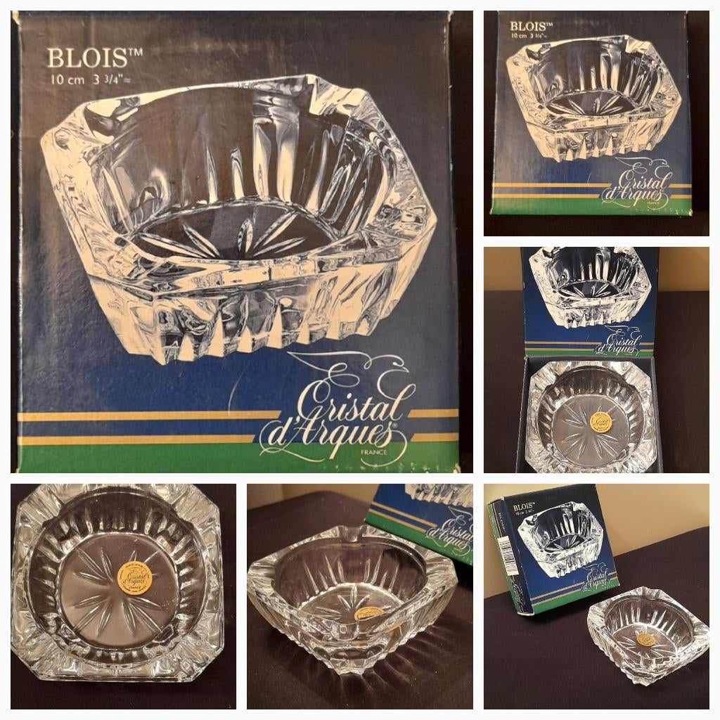 Asbak Blois Cristal d'Arques Vintage, Verzamelen, Verzenden, Gebruikt, Porselein, Glas of Glazen