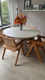 Goossens Eettafel Stone rond 120 zga nieuw, 100 tot 150 cm, Rond, Ophalen of Verzenden, Zo goed als nieuw