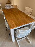 Eiken eettafel, Huis en Inrichting, Tafels | Eettafels, Ophalen, Gebruikt, 100 tot 150 cm, 50 tot 100 cm