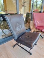 Leren Fauteuil Flyer - Boonzaayer & Mazairac, Ophalen, Minder dan 75 cm, Zo goed als nieuw, Metaal