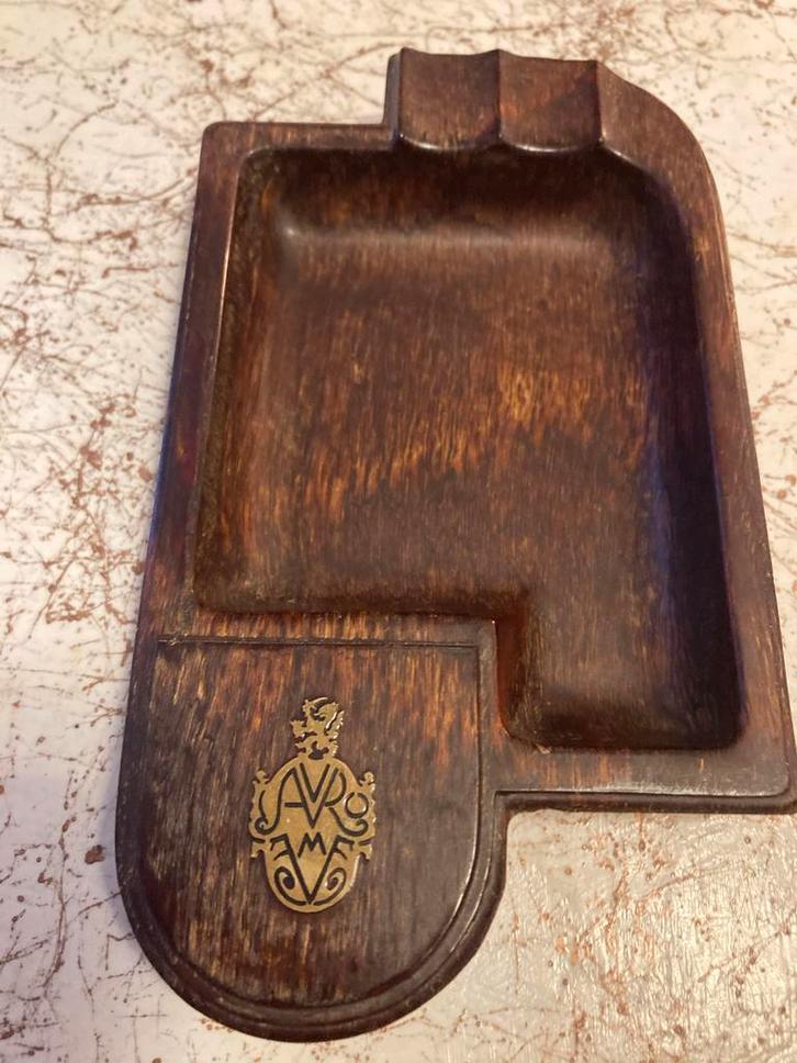 Vintage brandvertragende asbak met Logo van de Avro, Antiek en Kunst, Antiek | Overige Antiek, Ophalen of Verzenden