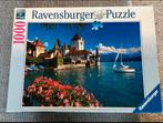 Ravensburger puzzel aan het meer thun - Bern - 1000 st, Ophalen of Verzenden, 500 t/m 1500 stukjes, Zo goed als nieuw