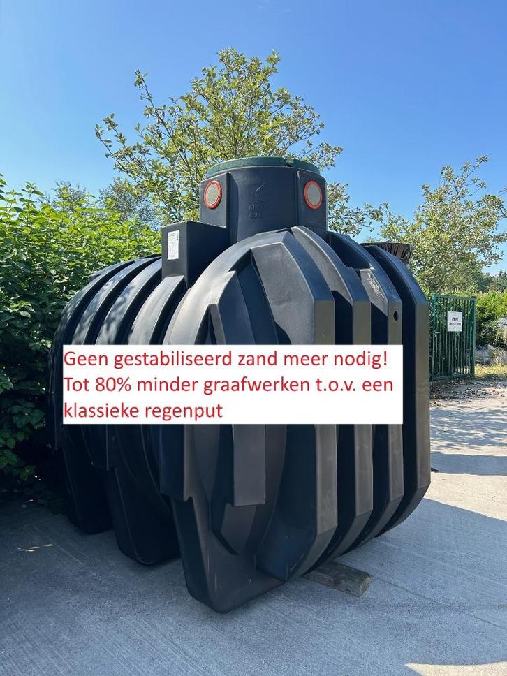 4 Rain regenwaterput 5000 L incl. deksel - PROMO!, Tuin en Terras, Regentonnen, Nieuw, Kunststof, 150 liter of meer, Verzenden