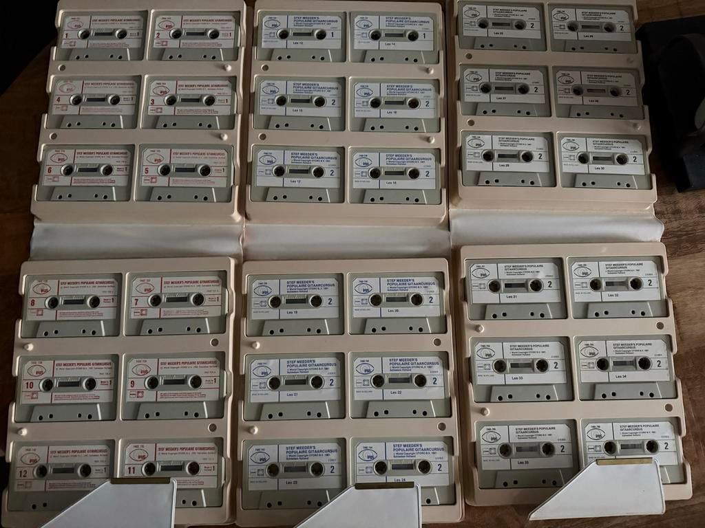 Unieke collectie - Stef Meeder Gitaarcursus Cassettes, Ophalen of Verzenden, Gebruikt