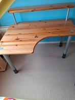 Houten Bureau met Plank - 122x89x95 cm, Huis en Inrichting, Bureaus, Ophalen of Verzenden, Gebruikt, Bureau