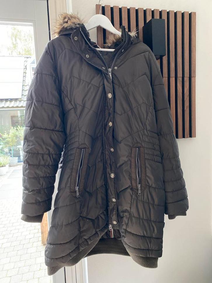 S'questo Winterjas Bruin Maat 46, Kleding | Dames, Jassen | Zomer, Gedragen, Maat 46/48 (XL) of groter, Bruin, Ophalen of Verzenden