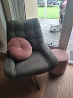 Groene draaistoel, Huis en Inrichting, Fauteuils, Minder dan 75 cm, Ophalen of Verzenden, Zo goed als nieuw, Stof