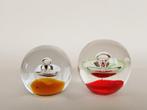 Presse-papier (2x) Paperweight Glasobject, Antiek en Kunst, Antiek | Glas en Kristal, Ophalen of Verzenden