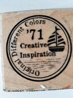 Vintage 'Different Colors' Stempel, Ophalen, Gebruikt, Houten stempel