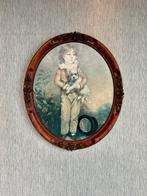 A Young Girl and Her Dog -joshua Reynolds, Antiek en Kunst, Kunst | Schilderijen | Klassiek, Ophalen of Verzenden