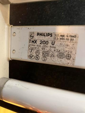 Philips TMX 200 U TL Armatuur - Vintage Frans Design beschikbaar voor biedingen