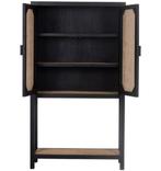 Wandkast Zwart Beige Webbing Bohemian, Savoire interiors, Zo goed als nieuw, 25 tot 50 cm, Nvt