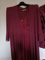 Hunkemöller nachtpon en duster xl mooi warm donker rood, Ophalen of Verzenden, Zo goed als nieuw, Maat 46/48 (XL) of groter