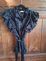 Zwart kanten blouse  van custommade  maat 40, Ophalen of Verzenden, Zo goed als nieuw, Maat 38/40 (M), Zwart