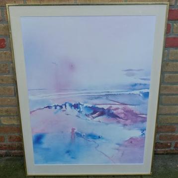 Schilderij met Print achter Glas, Lijst en Passe-partout beschikbaar voor biedingen