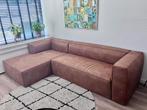 1 jaar oude WOOOD hoekbank Bean eco- leder cognac, Huis en Inrichting, Hoekbank, 300 cm of meer, Zo goed als nieuw, 150 cm of meer