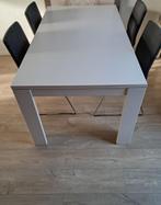 Eettafel wit, Huis en Inrichting, Tafels | Eettafels, Ophalen, Gebruikt, 50 tot 100 cm, Vijf personen of meer