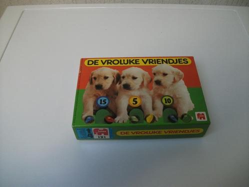 Knikkerspel de vrolijke vriendjes (Jumbo), Kinderen en Baby's, Speelgoed | Houten speelgoed, Gebruikt, Ophalen of Verzenden