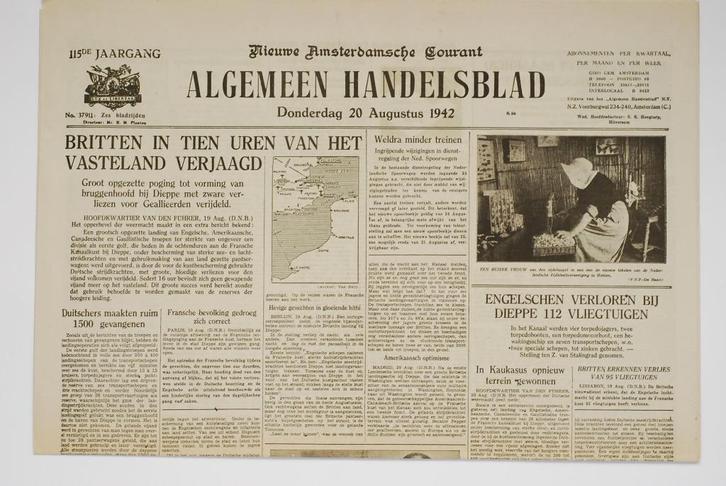 20 augustus 1942 - Algemeen Dagblad | Heruitgave 1994, Verzamelen, Militaria | Tweede Wereldoorlog, Overige soorten, Boek of Tijdschrift
