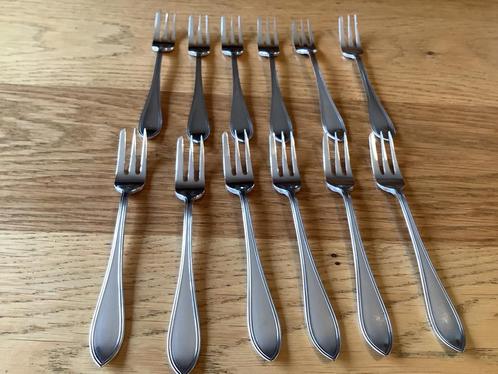 12 prachtige zilveren vorkjes dubbel puntfilet v. Kempen., Antiek en Kunst, Antiek | Goud en Zilver, Ophalen