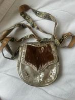 Tas zılver leer, Sieraden, Tassen en Uiterlijk, Tassen | Damestassen, Ophalen, Zo goed als nieuw, Bruin, Handtas