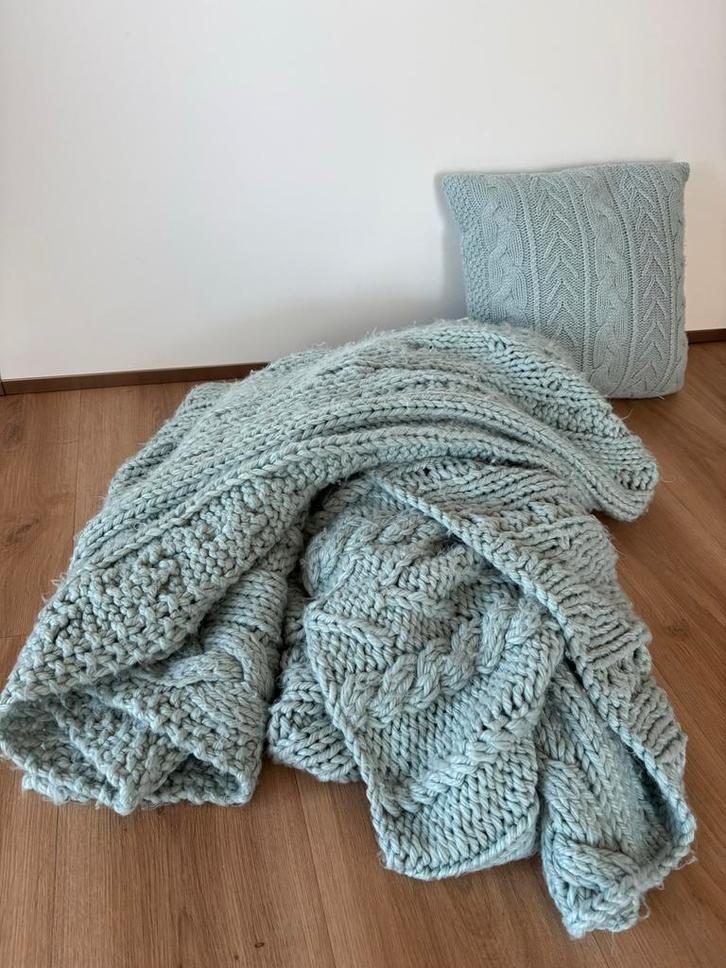 Laura Ashley Plaid & Sierkussen, Huis en Inrichting, Woonaccessoires | Kussens, Gebruikt, Groen, Rechthoekig, Ophalen of Verzenden