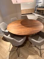 Kluskens KEM Wonderwood - noten - diam.150cm, Ophalen, Overige materialen, 100 tot 150 cm, 150 tot 200 cm