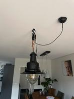 Industriële Lamp met control en op hang haakje, Gebruikt, Ophalen of Verzenden, Glas, 50 tot 75 cm