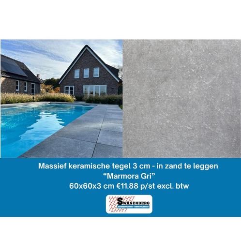 Keramische tegels massief 3 cm dik 60x60/80x40/90x90, Tuin en Terras, Tegels en Klinkers, Nieuw, Terrastegels, Keramiek, 10 m² of meer