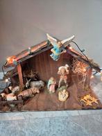 Grote kerststal met stenenfiguren en verlichting, Diversen, Kerst, Ophalen, Zo goed als nieuw