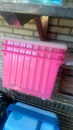 3x stuks VESSLA IKEA opbergbakken op wielen boxen roze, Doe-het-zelf en Verbouw, Kratten en Dozen, Doos, Minder dan 35 cm, Minder dan 50 cm