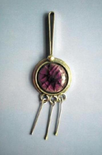 ZILVER * MODERNE HANGER * Met Paarse Steen * beschikbaar voor biedingen