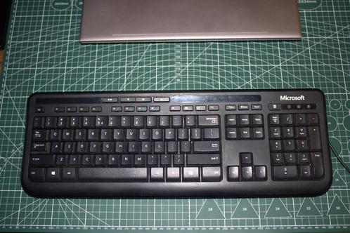 Microsoft Wired Keyboard 600 Zwart, Computers en Software, Toetsenborden, Zo goed als nieuw, Qwerty, Bedraad, Ergonomisch, Ophalen