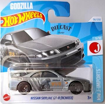Hot Wheels Nissan Skyline GT-R (BCNR33) Grey metal Godzilla beschikbaar voor biedingen