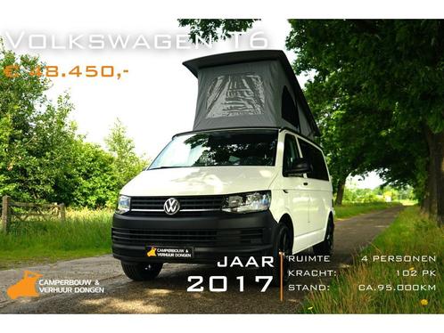 Volkswagen T6 4 pers camper met schuivende bank, Caravans en Kamperen, Campers, Bedrijf, Bus-model, tot en met 4, Volkswagen, Diesel