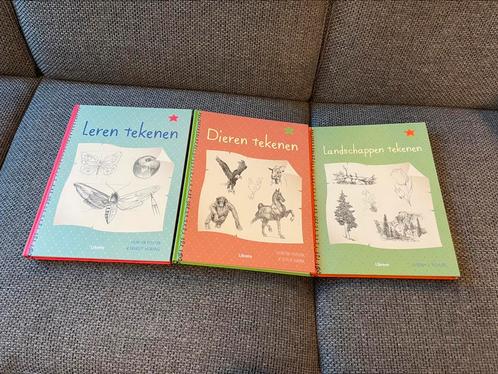 3 boeken leren tekenen dieren landschappen librero W. Foster, Hobby en Vrije tijd, Tekenen, Zo goed als nieuw, Boek of Gids, Ophalen of Verzenden