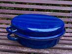 Retro emaille braadpan / pan ,  ovaal van vorm, Huis en Inrichting, Keuken | Potten en Pannen, Ophalen of Verzenden, Zo goed als nieuw