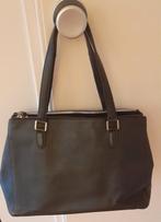 Mooie zwarte leren tas van de  Bijenkorf, Sieraden, Tassen en Uiterlijk, Tassen | Damestassen, Ophalen of Verzenden, Gebruikt