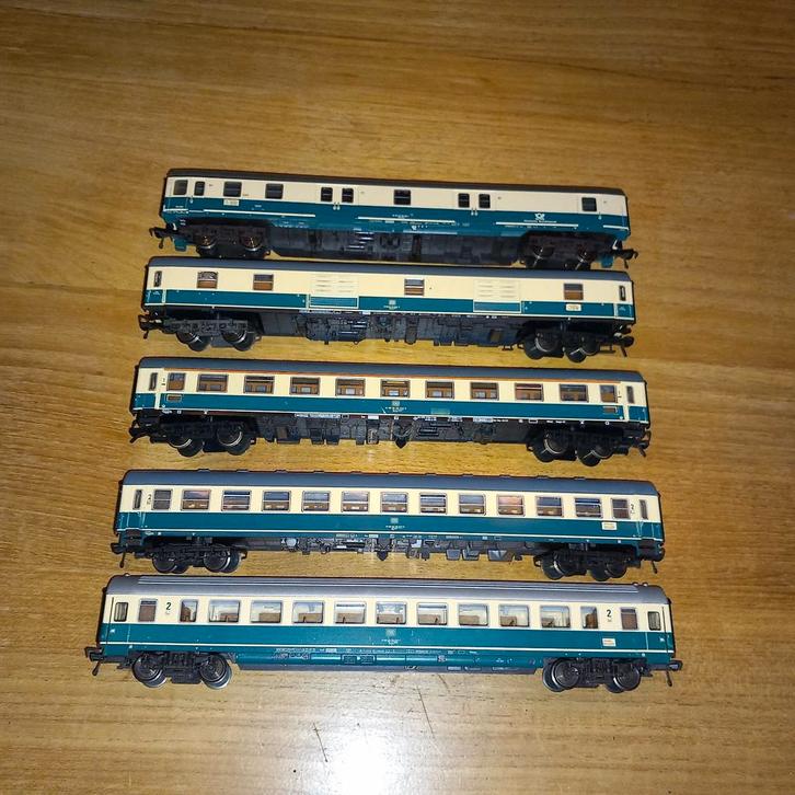 Set Fleischmann IC-rijtuigen, Hobby en Vrije tijd, Modeltreinen | H0, Gebruikt, Wagon, Gelijkstroom, Fleischmann, Ophalen of Verzenden