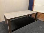 Opruiming! Massief eiken eetkamertafel | 220x100 cm, Ophalen, Eikenhout, 200 cm of meer, 50 tot 100 cm