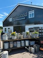 Zinken emmers emmer teilen plantenbak decoratie bloembak, Ophalen, Gebruikt, Minder dan 60 cm, Rond